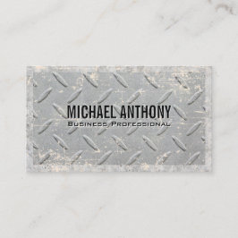 Tarjeta De Visita Patrón de cuadrícula metalizado | Grunge