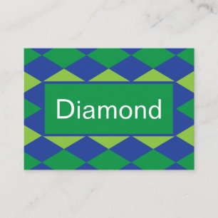Tarjeta De Visita Patrón de cuadros de diamante verde lima verde