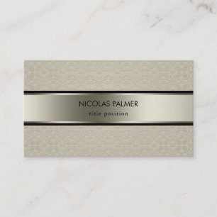 Tarjeta De Visita Patrón de Damasco de Naranja gris