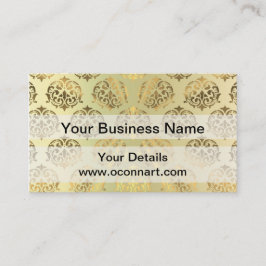 Tarjeta De Visita Patrón de damasco de oro