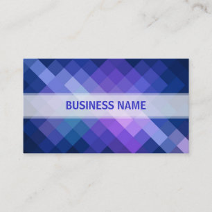 Tarjeta De Visita Patrón de diamante azul retro