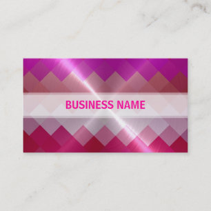 Tarjeta De Visita Patrón de diamante Metalizado retro metálico 3