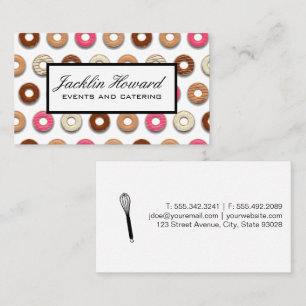 Tarjeta De Visita Patrón de donut   Whisk   Baker