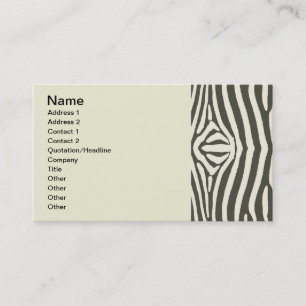 Tarjeta De Visita Patrón de estampado animal de cebra a rayas modern