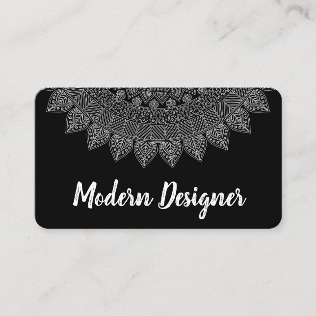 Tarjeta De Visita Patrón de estilo de moda Rústico (Anverso)