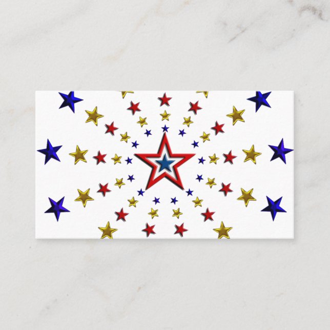 Tarjeta De Visita Patrón de estrellas patrióticas (Anverso)