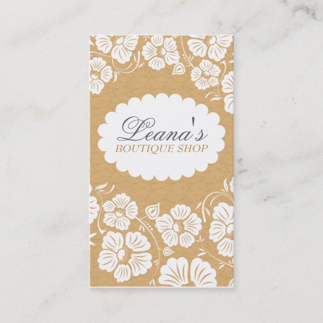 Tarjeta De Visita Patrón de flor (Anverso)