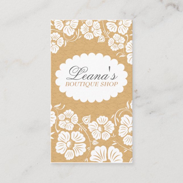 Tarjeta De Visita Patrón de flor (Anverso)