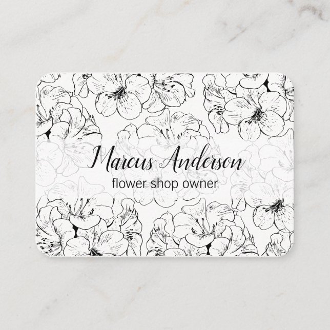 Tarjeta De Visita Patrón de flor (Anverso)