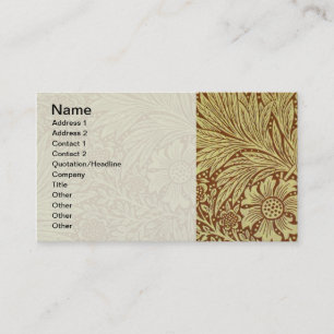 Tarjeta De Visita Patrón de Flor Antigua Marigold de William Morris
