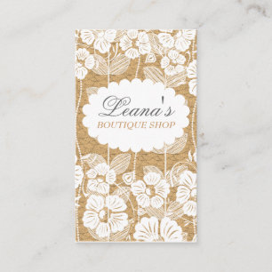 Tarjeta De Visita Patrón de flor   Chalk Doodle