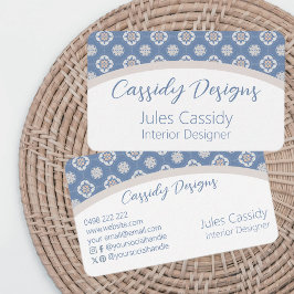 Tarjeta De Visita Patrón de flor Naranja simétrico en arco de mosaic