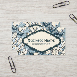 Tarjeta De Visita Patrón de flor vintage Art Nouveau Floral Iris