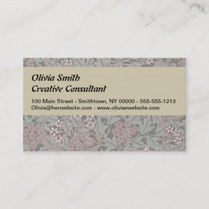 Tarjeta De Visita Patrón de flores de William Morris Jasmine
