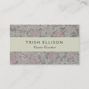 Tarjeta De Visita Patrón de flores de William Morris Jasmine