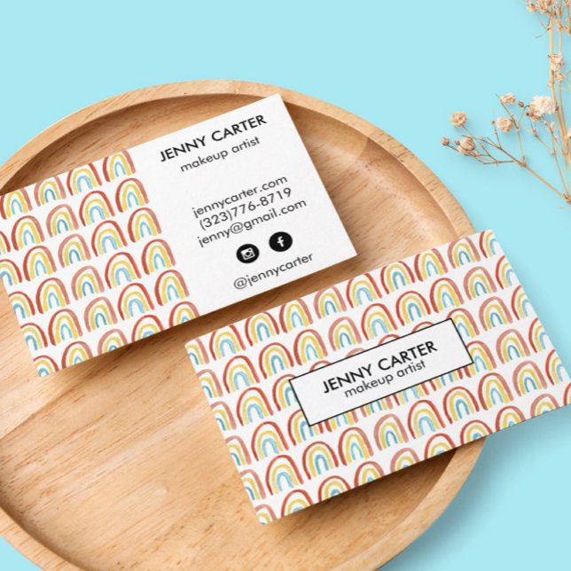 Tarjeta De Visita Patrón de flujo de agua simple Guay (Subido por el creador)