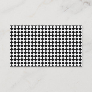 Tarjeta De Visita Patrón de forma de diamante blanco y negro de STay