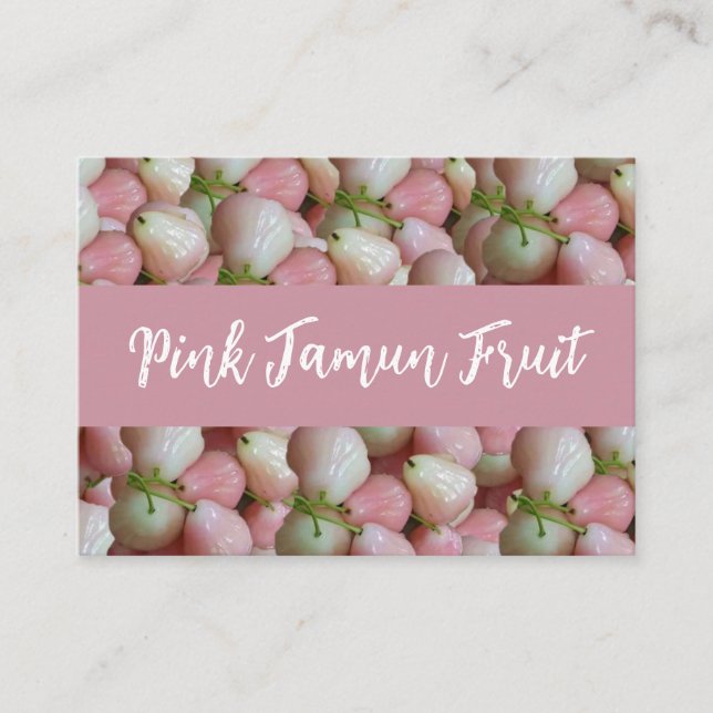 Tarjeta De Visita Patrón de fruta de Jamun rosado (Anverso)