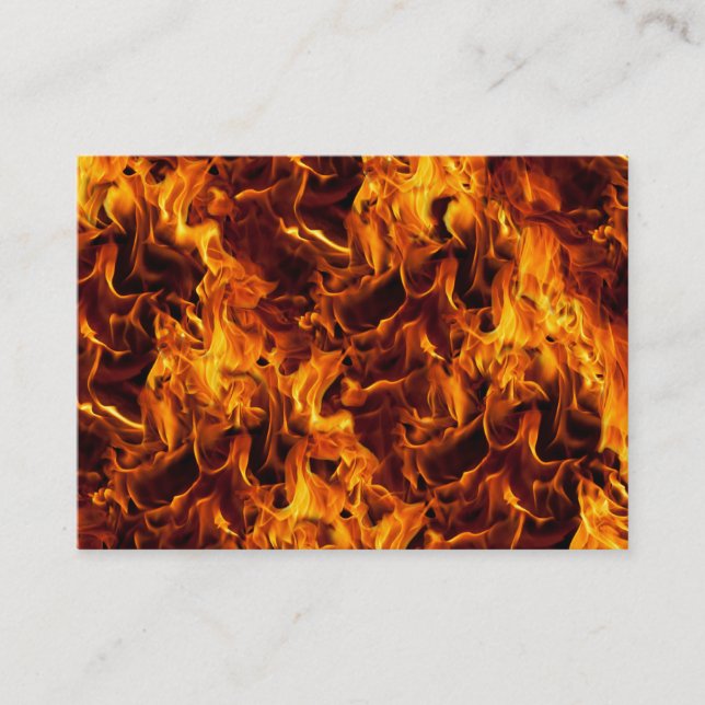 Tarjeta De Visita Patrón de fuego y llama (Anverso)