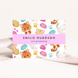 Tarjeta De Visita Patrón De Gatos, Tienda De Mascotas, Sitter De Gat