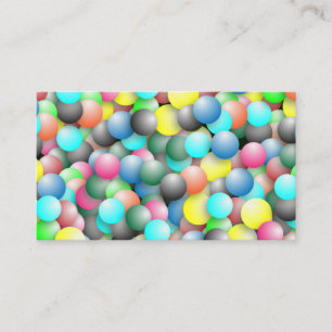 Tarjeta De Visita Patrón de globos multicolores coloridos
