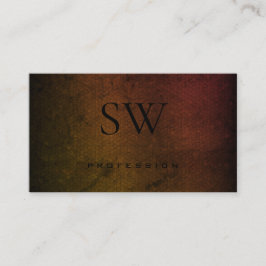 Tarjeta De Visita Patrón de gradiente de Naranja gris oscuro con mon