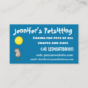 Tarjeta De Visita Patrón de hedgehog y personalizado de globos