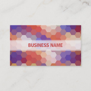 Tarjeta De Visita Patrón de hexágono retro