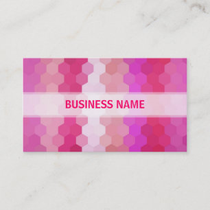 Tarjeta De Visita Patrón de hexágono rosa retro