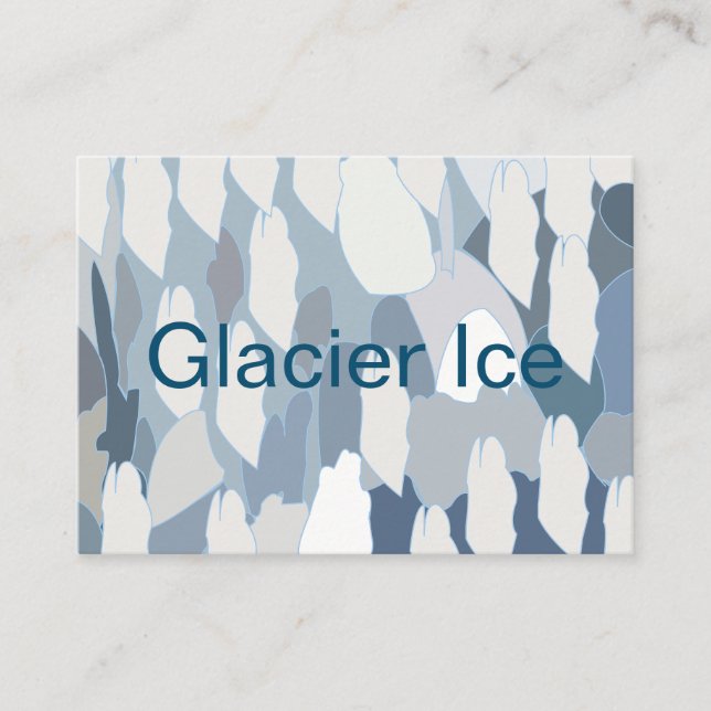 Tarjeta De Visita Patrón de hielo glaciar azul (Anverso)