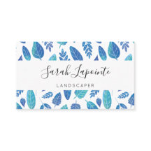 Patrón de hojas de color azul