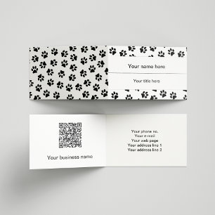 Tarjeta De Visita Patrón de huellas de patas, patas de perro, patas