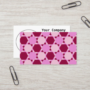 Tarjeta De Visita Patrón de ilusión óptica del triángulo rosado gira