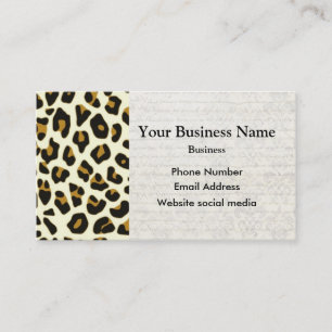 Tarjeta De Visita Patrón de impresión de moda leopardo