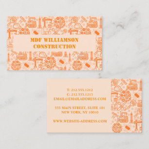 Tarjeta De Visita patrón de ingeniero arquitectónico pardo de diseño