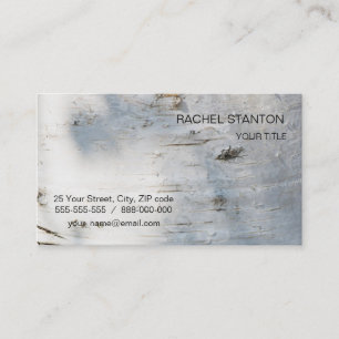 Tarjeta De Visita Patrón de la corteza de Birch