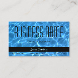 Tarjeta De Visita Patrón de la Piscina Azul