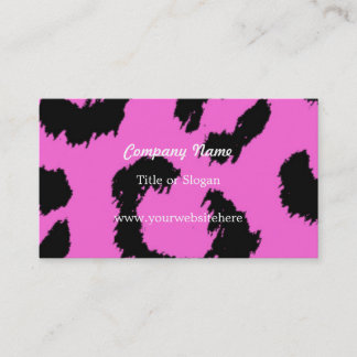 Tarjeta De Visita Patrón de leopardo rosa y negro