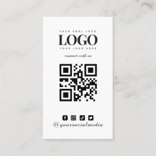 Tarjeta De Visita Patrón de logotipo de personalizado y código QR de