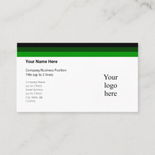 Tarjeta De Visita Patrón de logotipos para los verdes negros y profu