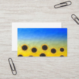 Tarjeta De Visita Patrón de malla de la geometría azul amarilla de U