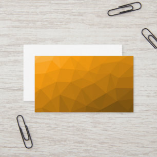 Tarjeta De Visita patrón de malla geométrica de gradiente de naranja