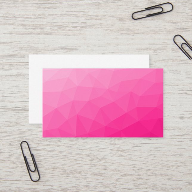 Tarjeta De Visita Patrón de malla geométrica de gradiente rosa calie (Anverso/Reverso In Situ)