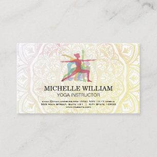 Tarjeta De Visita Patrón de manala de polos de yoga