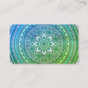 Tarjeta De Visita Patrón de Mandala Yoga Meditación