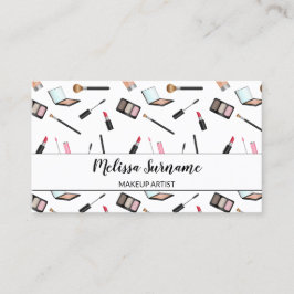 Tarjeta De Visita Patrón de Maquillaje Adorable - Artista de Maquill