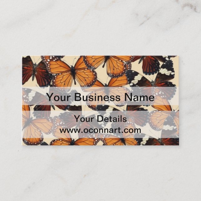 Tarjeta De Visita Patrón de mariposa marrón (Anverso)
