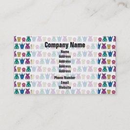 Tarjeta De Visita Patrón de monstruos del arco iris kawaii