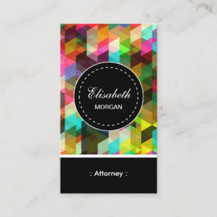 Tarjeta De Visita Patrón de mosaico colorido del abogado