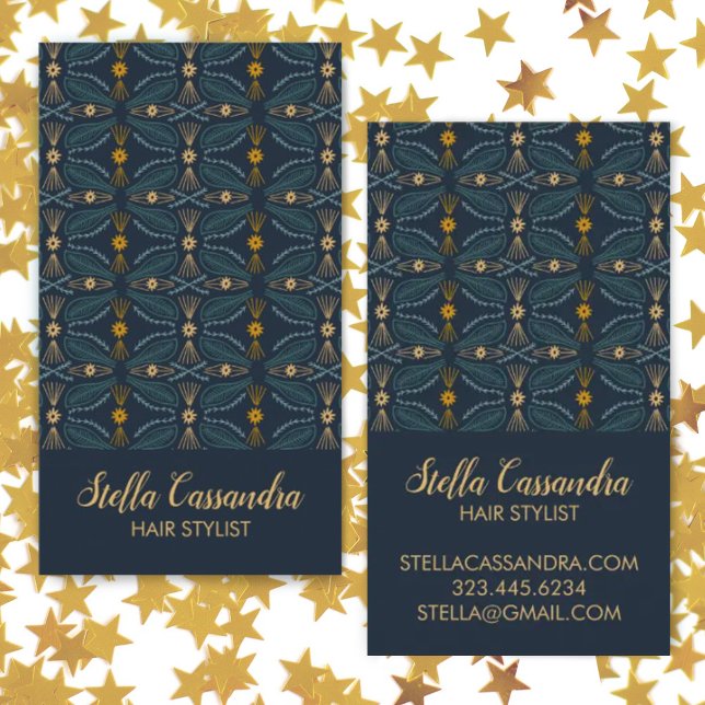 Tarjeta De Visita Patrón de mosaico moderno elegante de piel de hoja (Subido por el creador)